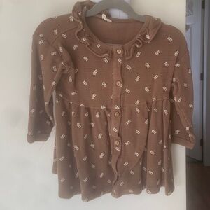 Quincy Mae waffle knit floral dress